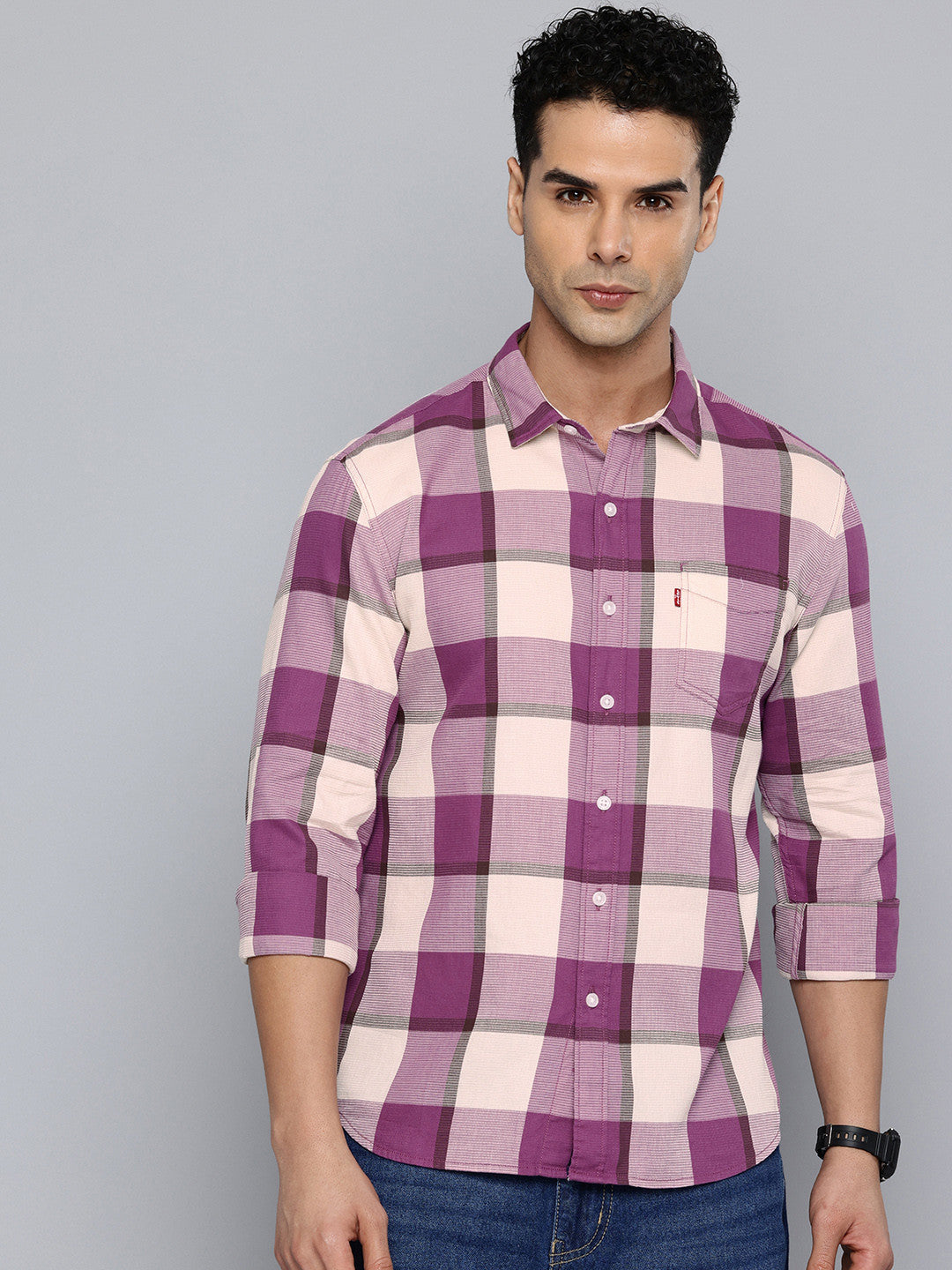 Men's Checkered Slim Fit Shirt