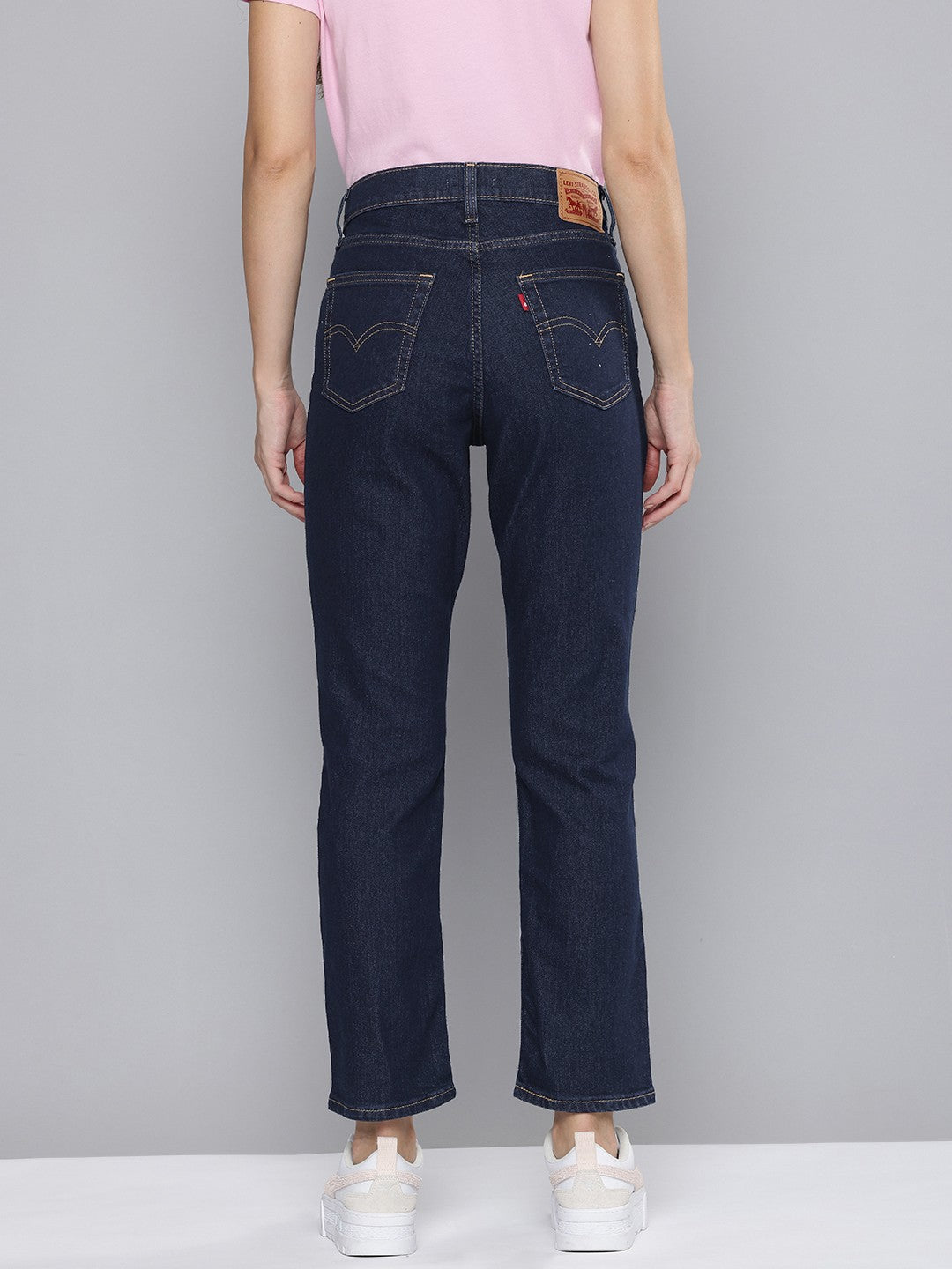 Women's 724 Blue Straight Fit High Rise Jeans - 9d303319-1bf6-4e60-bc34-1aed0a097efc1715929764029-Levis-Women-Jeans-4671715929763545-3 View