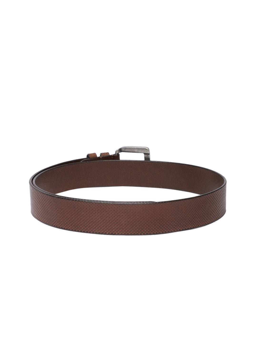 Men's Brown Textured Belt - 9d794c9b-db64-4acc-817e-7f47a4c873d91742190063255-Men-Textured-Leather-Belt-971742190063108-2 View