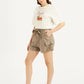 Women's High Rise Khaki Relaxed Fit Shorts - 9fe8b07ea725ab627253f670eb95175c View