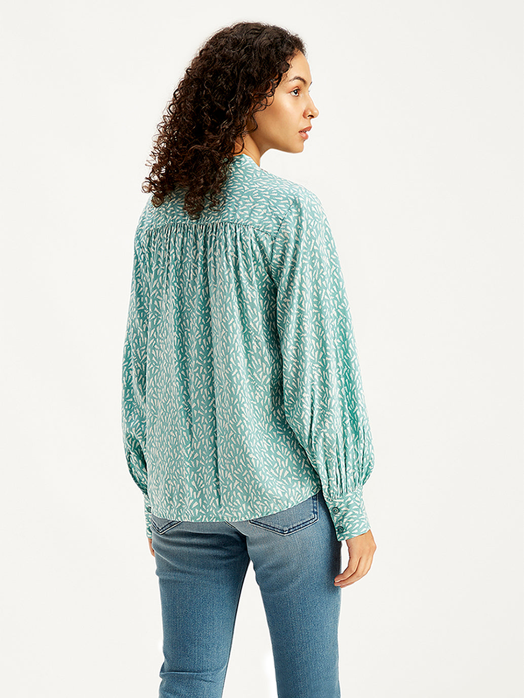 Women's Printed Turquoise Top