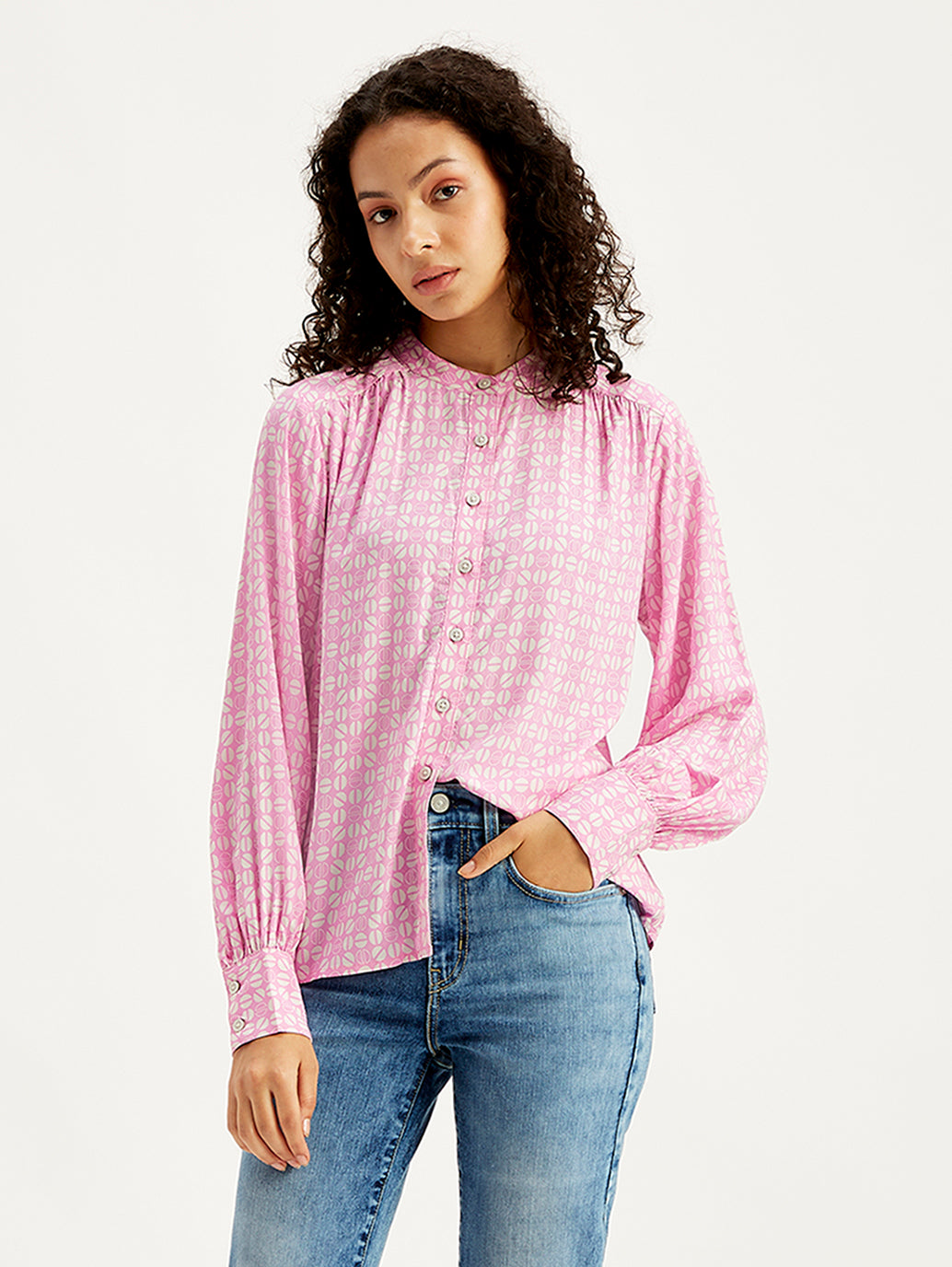 Women's All Over Print Pink Top