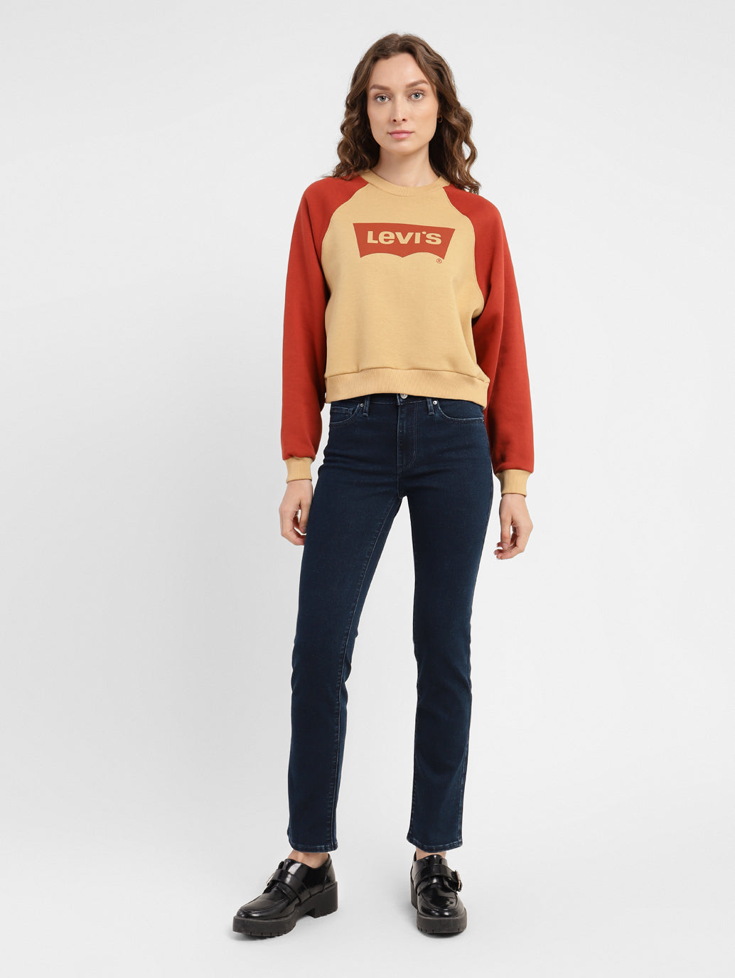 Women's 712 Blue Straight Fit Mid Rise Jeans - 5b4eac4e-aaa9-42ca-8edd-9810bfd167b4 View