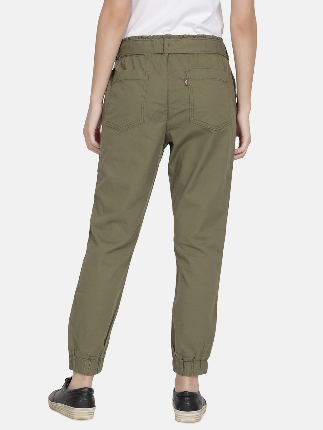 Women's High Rise Beige Regular Fit Joggers – Levis India Store