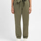 Women's High Rise Olive Regular Fit  Joggers