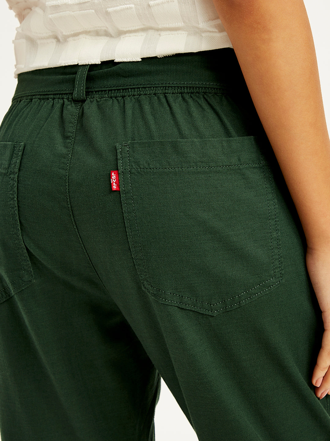 Women's High Rise Green Regular Fit Joggers