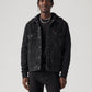 Men's Hybrid Hoodie V Trucker Jacket - Front View
