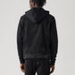Men's Hybrid Hoodie V Trucker Jacket - Back View