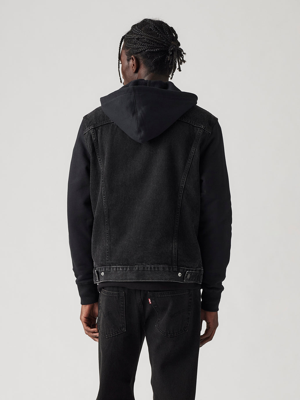 Men's Hybrid Hoodie V Trucker Jacket - Main Image