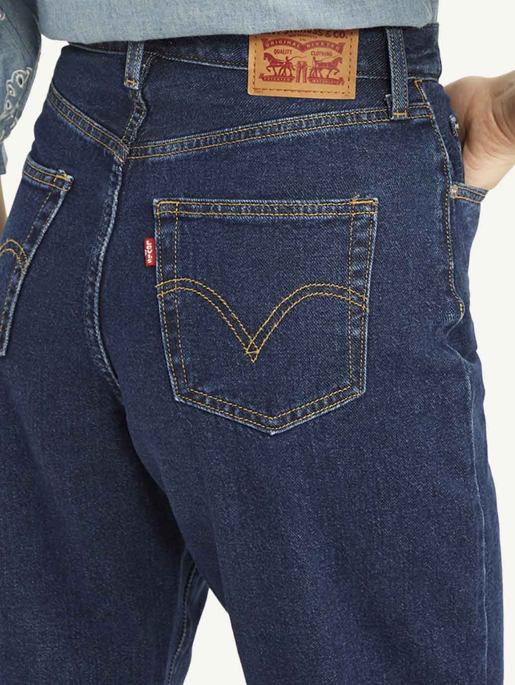 Women's Blue Loose Tapered Fit High Rise Jeans – Levis India Store