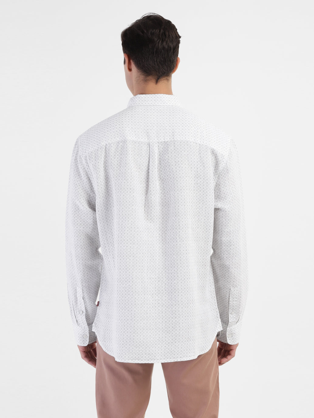 Men's Printed Spread Collar Linen Shirt - 09c03257-2d2d-470d-bd07-3a3326e12e5f View