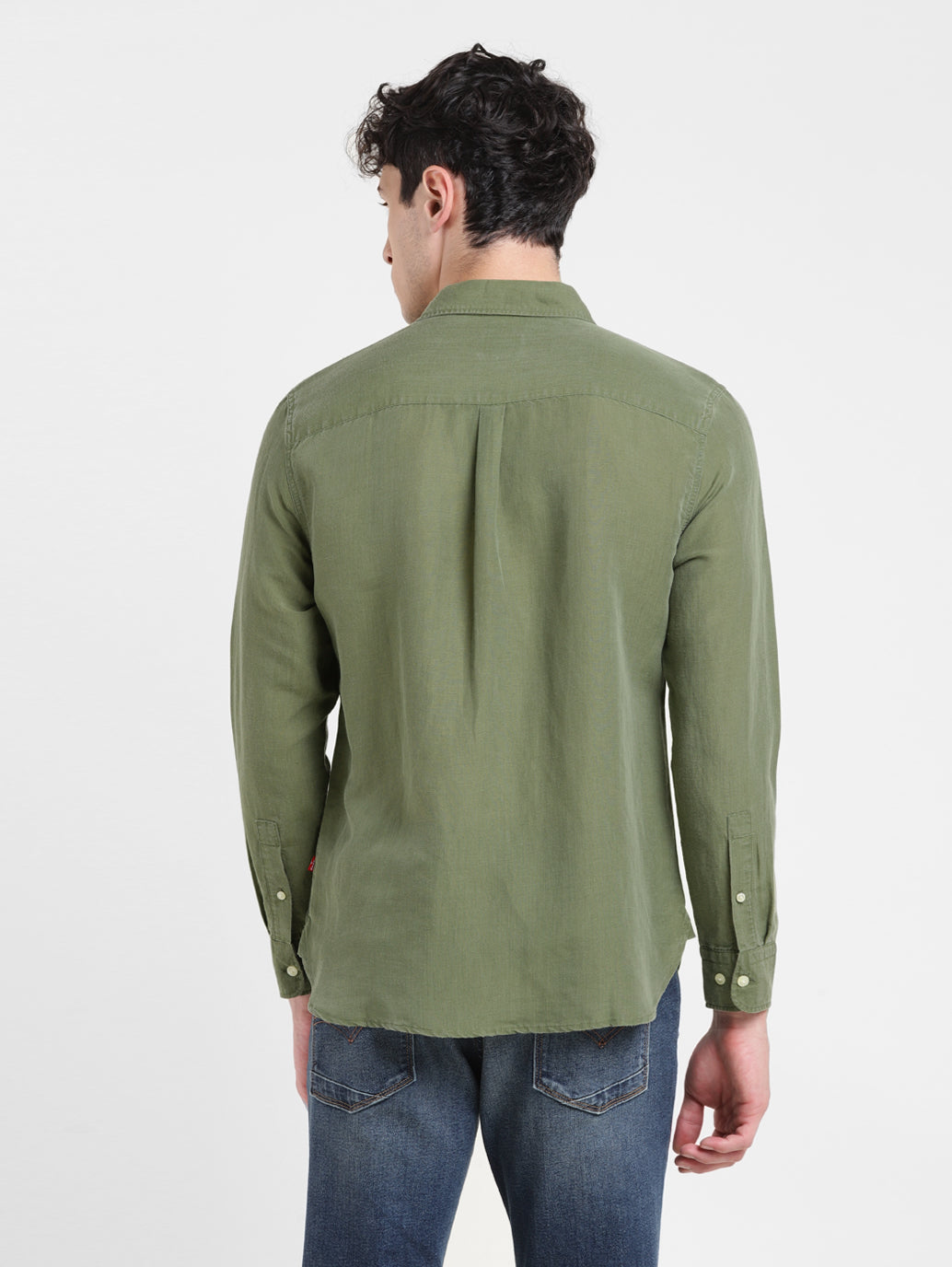 Levis green hot sale denim shirt