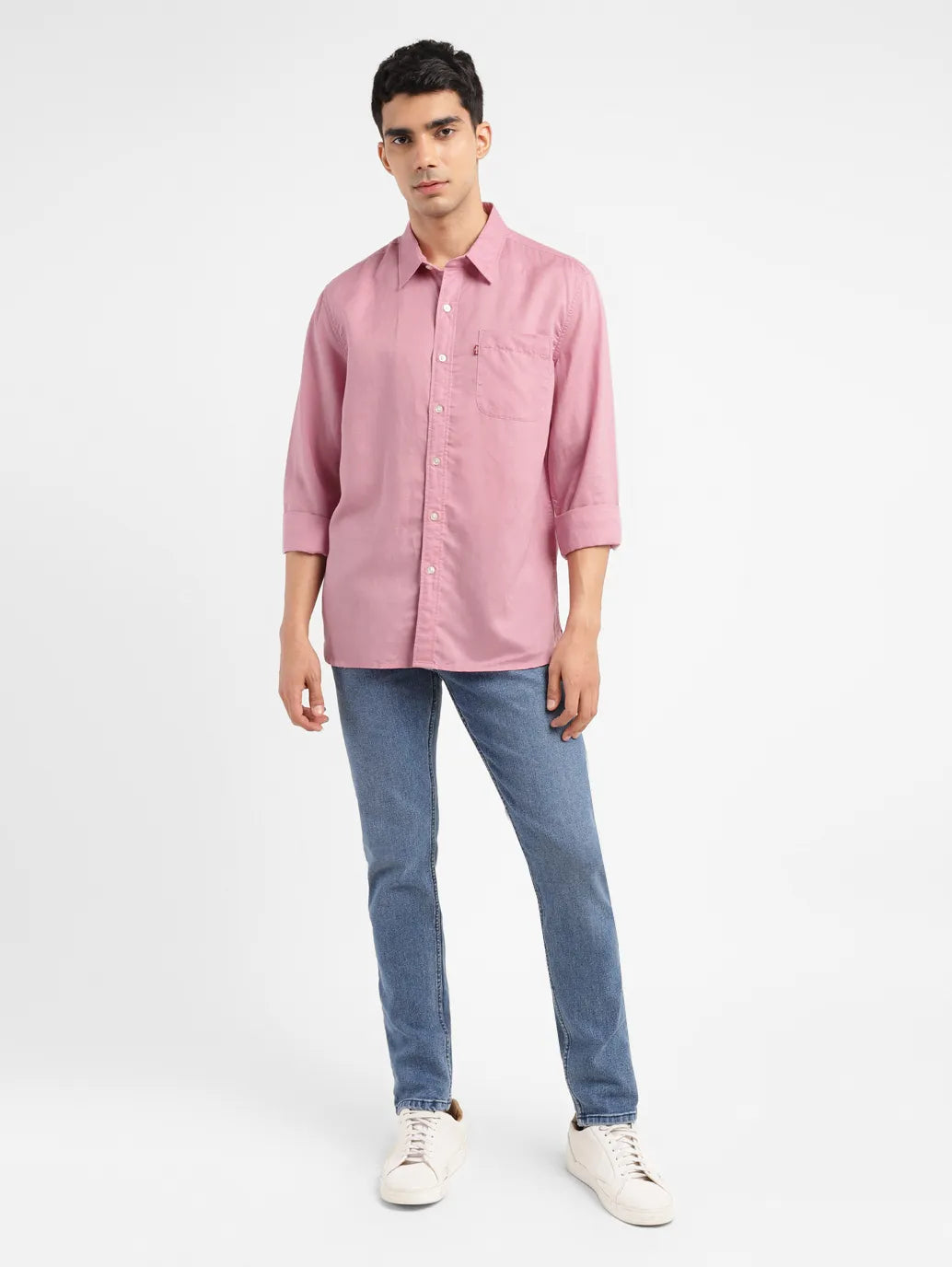 Men's Solid Slim Fit Linen Shirt