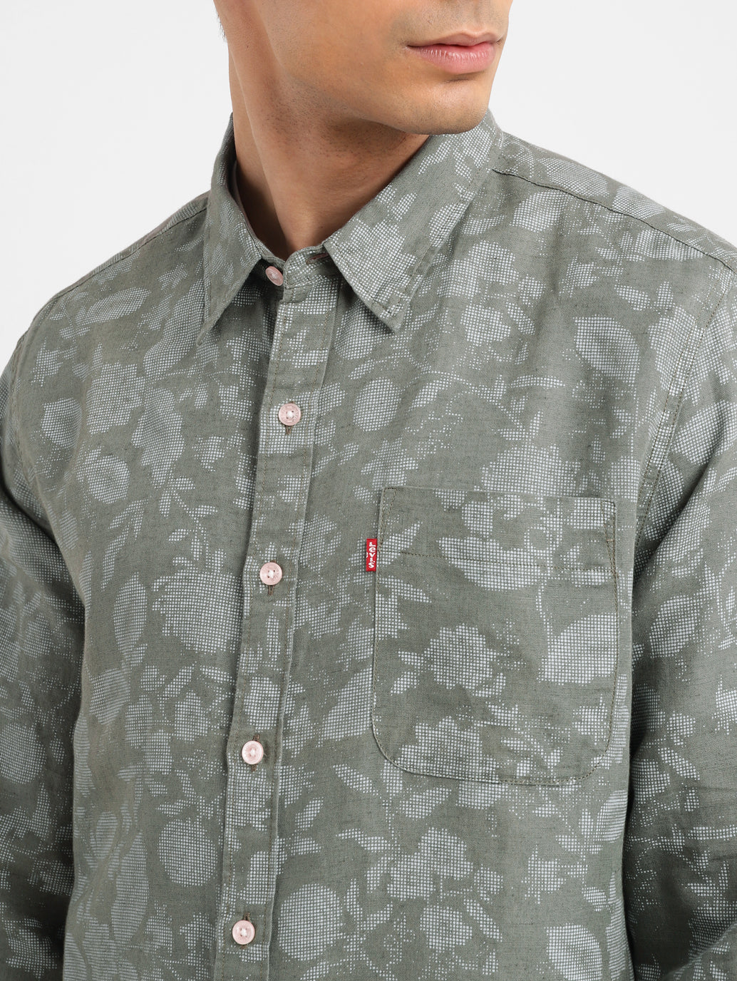 Men's Floral Print Slim Fit Shirt