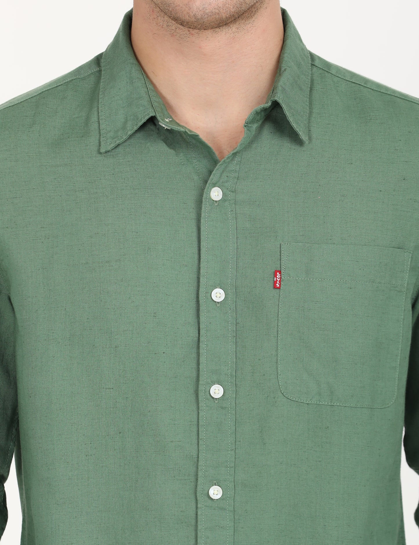 Men's Solid Slim Fit Shirt - deatil View