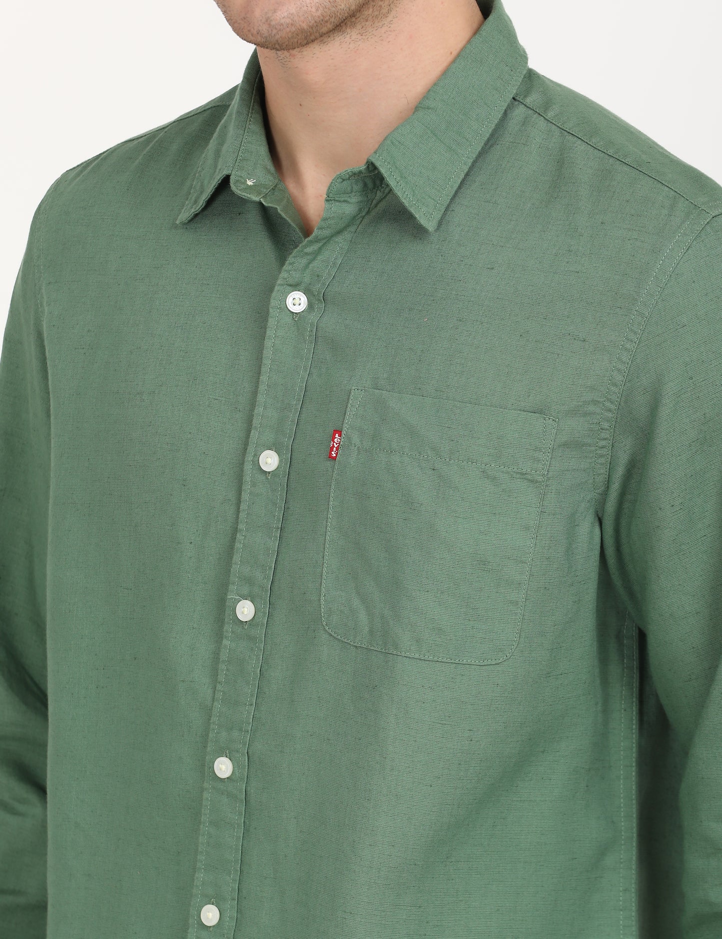 Men's Solid Slim Fit Shirt - deatil View