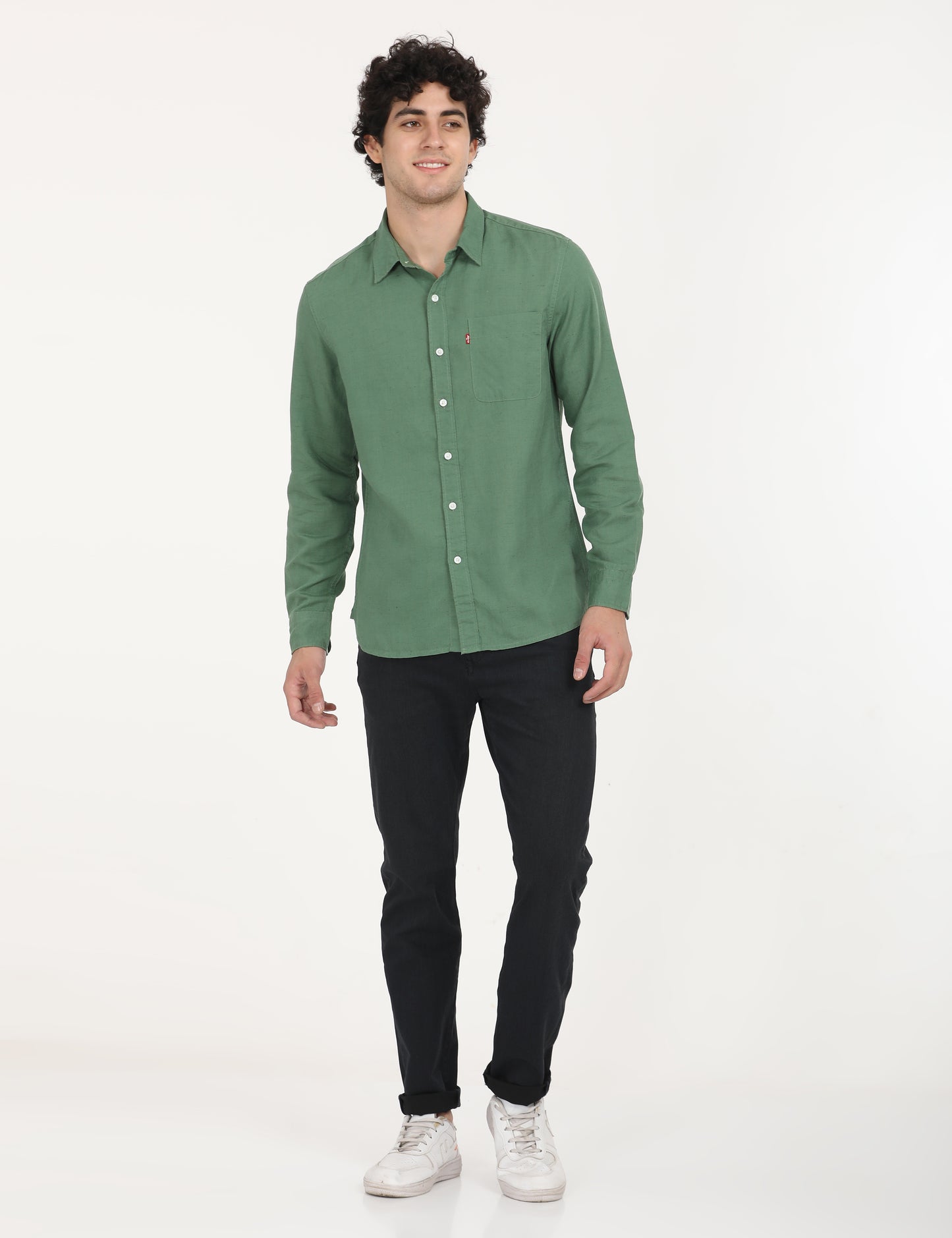 Men's Solid Slim Fit Shirt - lifestyle View