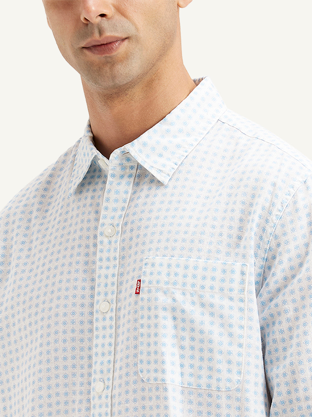 Men's Geometric Print Regular Fit Shirt