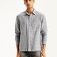 Men's Checkered Spread Collar Shirt - Front View