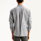 Men's Checkered Spread Collar Shirt - Back View