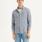 Men's Striped Slim Fit Linen Shirt - 8b652554-ba09-47af-b0e6-b87b2db4a63c View