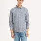 Men's Striped Slim Fit Linen Shirt - efc4ce1b-5937-4641-8236-62622e914636 View