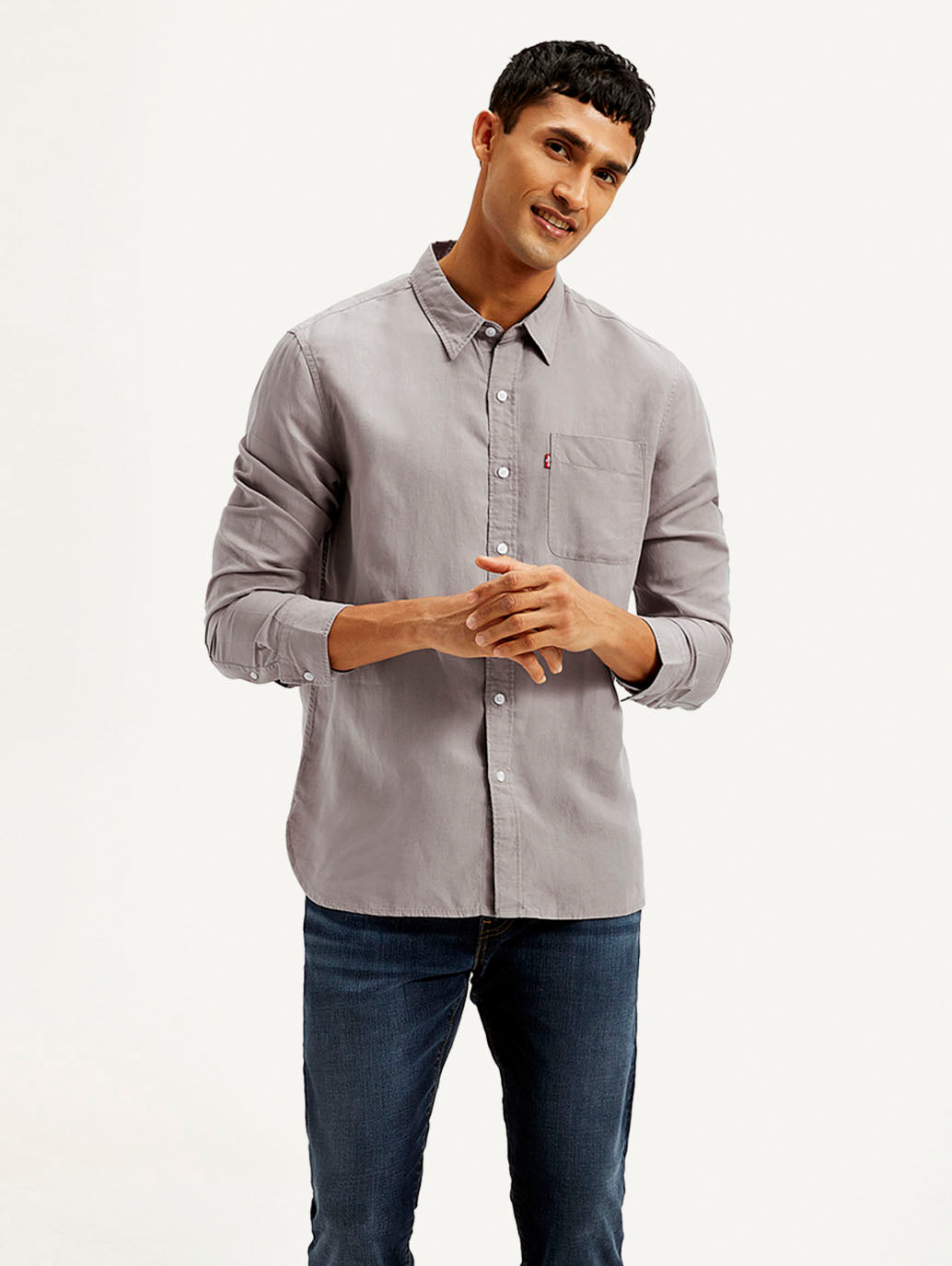 Men's Solid Slim Fit Linen Shirt