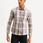 Men's Checkered Slim Fit Linen Shirt - 6db46072-048b-49ae-b168-6ee02e69c6aa View
