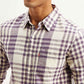 Men's Checkered Slim Fit Linen Shirt - 10751580-0e06-42aa-8cd8-459f41cfb42a View