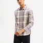 Men's Checkered Slim Fit Linen Shirt - 0af0e3a7-91ff-4bdc-b521-a06185d8ddf6 View