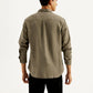 Men's Solid Slim Fit Linen Shirt - Back View