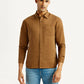 Men's Solid Slim Fit Linen Shirt - Front View