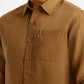 Men's Solid Slim Fit Linen Shirt - Detail View