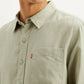 Men's Solid Slim Fit Linen Shirt - Detail View
