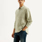 Men's Solid Slim Fit Linen Shirt - Side View