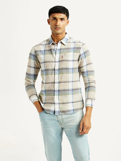 levi's Men's Plaid Slim Fit Linen Shirt-picture-26