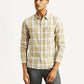 Men's Checkered Slim Fit Linen Shirt - Styleshot View