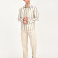 Men's Striped Multi Color Slim Fit Linen Shirt - 6 View