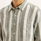 Men's Striped Slim Fit Linen Shirt - 20 View