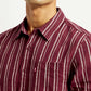 Men's Striped Slim Fit Linen Shirt - Detail View