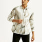 Men's Abstract Multicolor Slim Fit Linen Shirt - Styleshot View