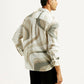 Men's Abstract Multicolor Slim Fit Linen Shirt - Back View