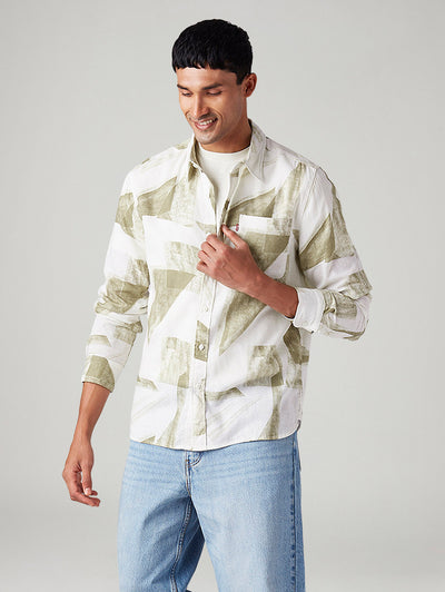 levi's Men's Abstract Slim Fit Linen Shirt-picture-44