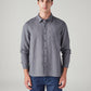 Men's Solid Slim Fit Linen Shirt - Front View