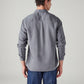 Men's Solid Slim Fit Linen Shirt - Back View