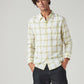 Men's Checkered Slim Fit Linen Shirt - Styleshot View