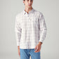 Men's Checkered Slim Fit Linen Shirt - Styleshot View