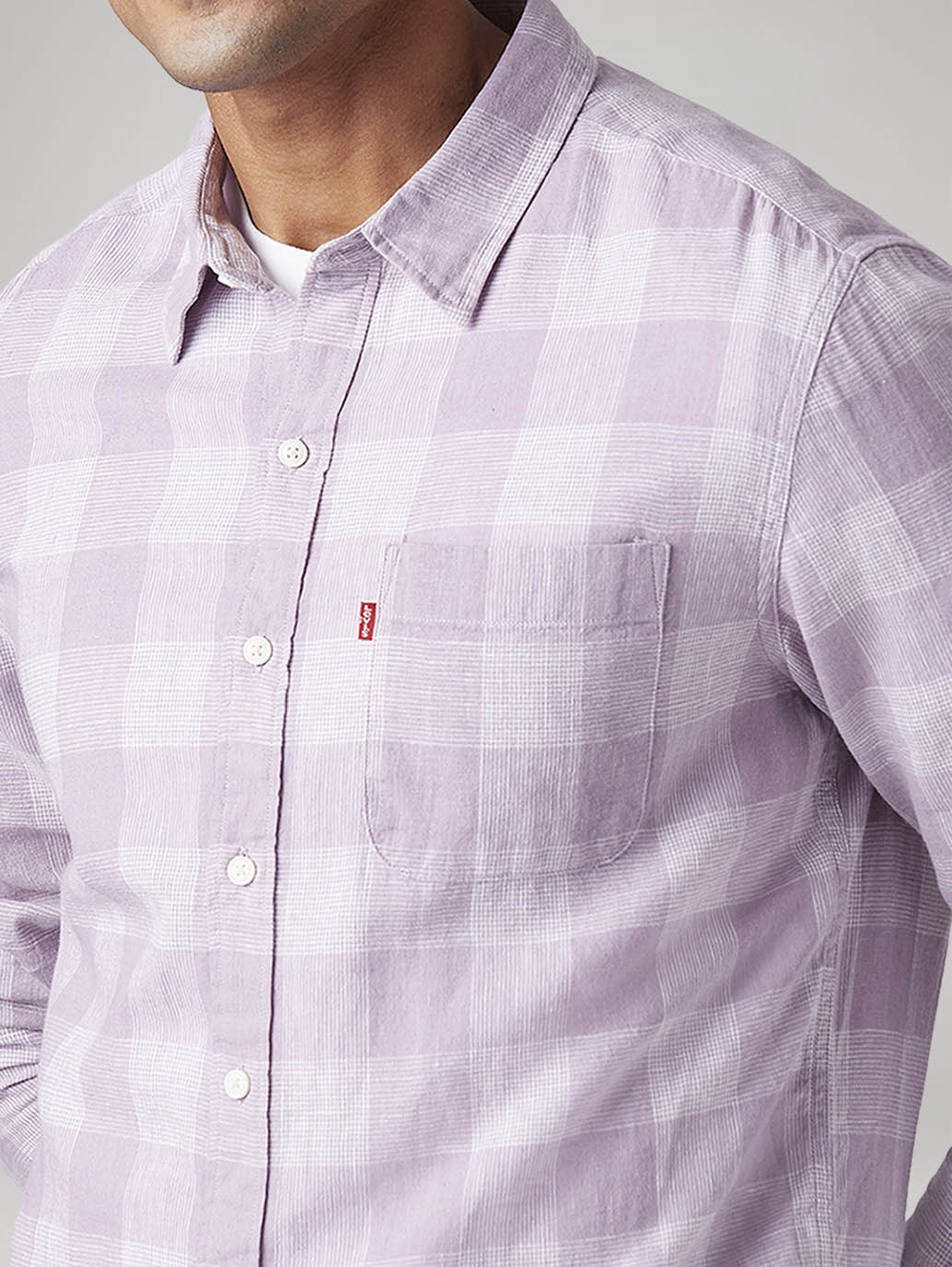 Men's Checkered Slim Fit Linen Shirt - 20 View