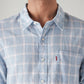 Men's Checkered Slim Fit Linen Shirt - 20 View