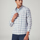 Men's Checkered Slim Fit Linen Shirt - Styleshot View